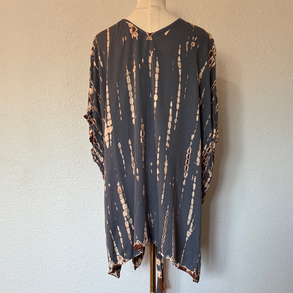 NWT J. Jill Pure Jill Tie Dye Belted Top Stone Multi size Large Tall - Picture 8 of 16